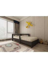 Resim Herseycik Ninnimo Montessori 90X190 Yatak Uyumlu Karyola Y7-4 Antrasit 