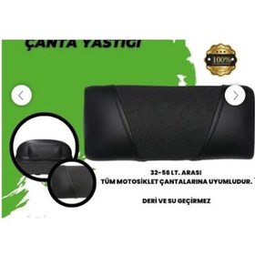 Resim Bike Sky Motosiklet Çanta Sırt Dayama Siyah Deri Universal Ultra Konfor 
