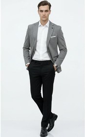 Resim Plus Scorpion Erkek Blazer Ceket - İtalyan Kesim Slim Fit, Dirsek Yamalı Modern Tasarım 