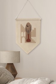 Resim Salon Duvar Dekoru, Pinterest Oda Dekoru, Boho Kanvas Flama Askılı Duvar Örtüsü NO:460 - Renkli - 5 / 21 x 30 
