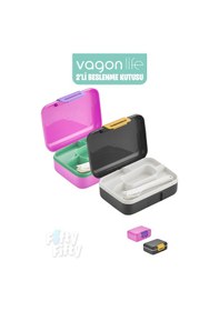 Resim Vagonlife 2 Li Beslenme Kutusu Seçtiğiniz Renkte 2 Adet Gönderilir Pembe - Siyah 