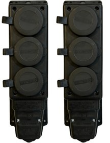 Resim NEAD ARAS Nead Kauçuk Üçlü Grup Priz Kablosuz Siyah (2 Adet) 