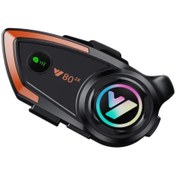 Resim Mi7a Motosiklek Kask Kulaklık Bluetooth 5.0 Işıklı Motorsiklet Interkom 