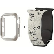 Resim Sunshine022 40mm İki Parça Spor Kasa Kayış Yumuşak Su Geçirmez Terletmez Beş Yaprak 