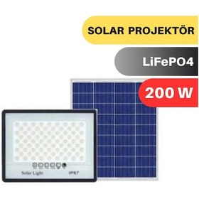 Resim Lexron 200W Solar Projektör 
