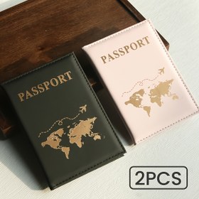 Resim Uluslararası Seyahatler için 2 Adet Hakiki Deri Pasaport Kılıfı Pasaport Koruyucu Pasaport Tutucu 