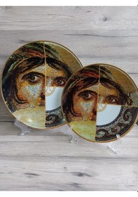 Resim Konyax Pasta Ve Servis Set 6 Kişilik Zeugma Çok Renkli 