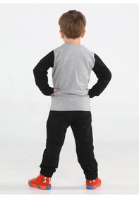 Resim Casabony Super Star Erkek Çocuk Jogger + T-shirt Takım-siyah -gri Siyah 