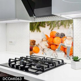 Resim Olinpa Cam Ocak Arkası Koruyucu | Portakal Desenli 