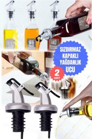 Resim Genel Markalar 2 Adet Yağdanlık Tıpası Damlatmaz Şişe Ucu Dökme Ağızlığı Yağlık Sirkelik Sızdırmaz Kapaklı Tıpa 