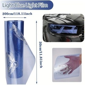 Resim Topnotch Light Blue 30cmx3m Parlak Pvc Oto Film Su Geçirmez Çizilmeye Dayanıklı Otomobil Dekorasyon 