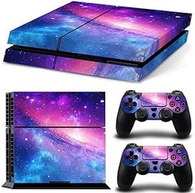 Resim Ps4 için Çıkartma Kaplama, Playstation 4 Konsol ve Kumanda için Tüm Gövde Vinil Çıkartma Kapağı (4 adet Işık Çubuğu Çıkartması Dahil) (PS4, Pembe Gökyüzü) 