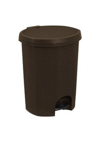 Resim Sağlam Plastik Damla Pedallı Çöp Kovası 2 Nolu İç Kovalı 11 Lt Kahverengi Diğer 