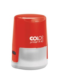 Resim Colop R40 Yuvarlak Kırmızı Kasa Siyah Keçe - 40 MM 