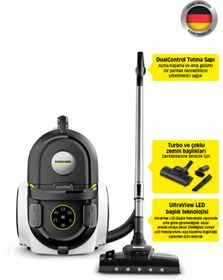 Resim Karcher VCC 6 CycloneX DualControl B&W Toz torbasız Turbo ve LED Başlıklı Süpürge 