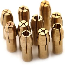 Resim 10 adet/takım Mini Matkap Mandren Adaptörü 0.5mm-3.2mm/0.0196-0.126in Mini Matkap Mandrenleri, Güçlü Döner Aracı için Chuck Adaptörü Mikro Kolekt Bakır 