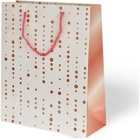 Resim Geometri Desenli Lüks Karton Çanta Varak Baskılı Kırmızı 26x32 Cm 1 Adet 