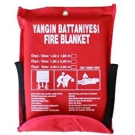 Resim fire blanket Yangın Söndürme Battaniyesi 120x160cm 