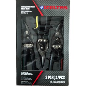 Resim Izeltaş Sac Kesme Makas Takımı 3 Parça 