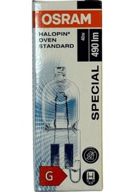 Resim Osram Halopin Oven 40w 2700k Sarı Işık G9 Duylu Halojen Fırın Ampulü 