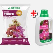 Resim Genta Orkide Toprağı 5 lt ve Genta Orkide İçin Sıvı Besin 500 ml 