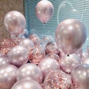 Resim 20 Adet Gül Altın Pullu Balon Seti, Doğum Günü Partisi, Parti Balonları, Kış ve Yeni Yıl İçin Mükemmel 