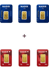 Resim Nadir Gold 24 Ayar 10,5 Gram Külçe Altın 3 Adet 2,5 Gram Külçe Altın + 3 Adet 1 Gram Külçe Altın 