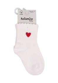 Resim Katamino Felyon Kız Bebek Çorap 46355 Ekru 
