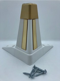 Resim Karakoçaksesuar Söğüt,15x15x15 Plastik Beyaz Koltuk,Baza,Mobilya Ayağı ( 4 Adet) 