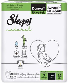 Resim Sleepy Natural Bebek Bezi 7 Numara Xxlarge 14 Adet - Standart / Standart 