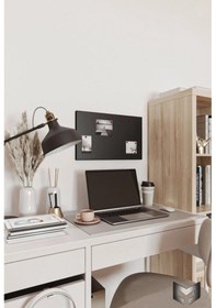 Resim Yiğit Metal Mıknatıslı Pano Siyah Ofis/çalışma Odası İçin Mıknatıs Hediyeli Metal Magnet Hatıra Panosu 50x70cm 50 x 30 CM 