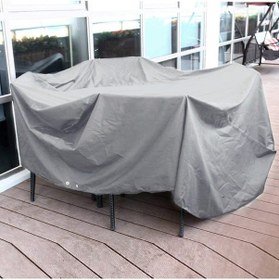 Resim Cover Gri Bahçe Mobilya Koruma Örtüsü Kılıfı Su Geçirmez Masa Sandalye Yağmur Toz Önleyici Branda Gri 