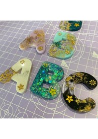 Resim Epoksi Silikon Kalıp Bubble Büyük Harfler Kalıbı 33 Lü 