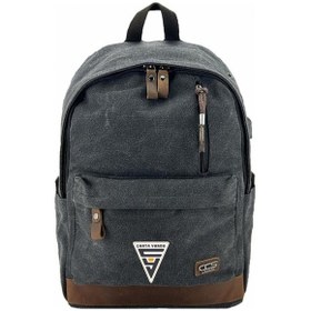 Resim Ççs London 51568 Kanvas Usb Sırt Çantası Siyah 