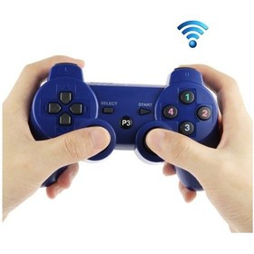 Resim Double Shock Iıı Kablosuz Kumanda, Sony Ps3 İçin Manette Sans Fil Double Shock Iıı, Titreşim Eylemine Sahip Mavi 