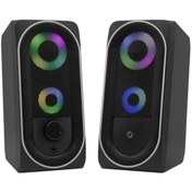 Resim Fs-2138U 2.0 Hoparlör Sistemi Rgb Led Siyah (Usb) Frisby