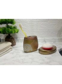 Resim Bosphorus 2'li Banyo Seti Altın Mozaik Model 