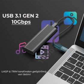 Resim Bix BX05HD Type-C 3.1 Gen2 to PCIe NVMe M.2 SSD Disk Kutusu 