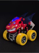 Resim VARDEM OYUNCAK Sürtmeli Işıklı Müzikli Kanatlı Arabalar Kırmızı 