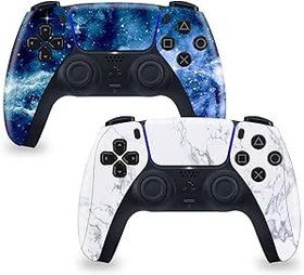 Resim MasiBloom® Gaming Controllers Sticker Decals Cover Skin for PS5 Playstation 5 Digital/Optical Drive Version (Marble Lightning) 