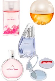 Resim Avon Soft Musk Edt 50 ml Wish Of Love + Perceive + Incandessence Kadın Parfüm Seti Lovider1310 