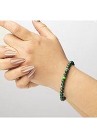 Resim Malakit Doğal Taş Bileklik 6 Mm Şifa Mührü Renkli 