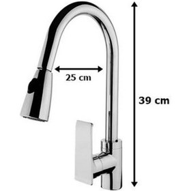 Resim Vilas Monza Premıum Spiralli Mix Musluk Mutfak Eviye Bataryası 