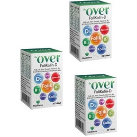 Resim Dr. Over FoliKolin-D Gıda Takviyesi 3 x 30 Tablet 