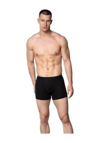 Resim Kit İç Giyim Gümüş 9'lu Likralı Erkek Boxer Siyah 
