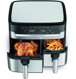 Resim TEFAL Dual Pişirici Easy Fry & Grill 5,2 L Xxl Iki Sepetli Yağsız Havalı Fritöz,lambader Hediye 