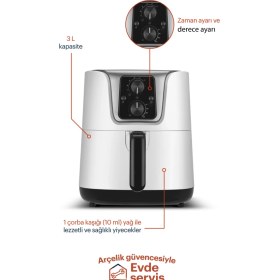 Resim Grundig FR 4032 A Yağsız Airfryer 3,5 Lt – Tek Hazneli, Ayarlanabilir Isı, Enerji Tasarruflu ve Kolay Temizlenir 