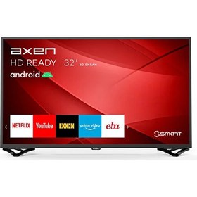 Resim Axen AX32DAB13 32'' 82 Ekran Uydu Alıcılı Android Smart HD LED TV Axen