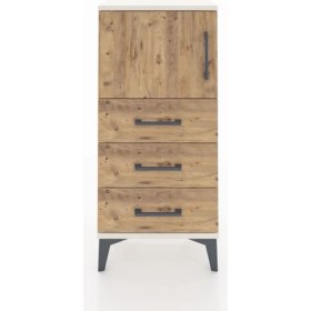 Resim Arges Komodin Tek Raflı 3 Çekmeceli Tek Kapaklı 44X30X96 Aytaşı-Çam 
