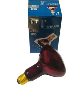 Resim Liğhtex 100w E27 İnfarred Ampul Kırmızı Işık 